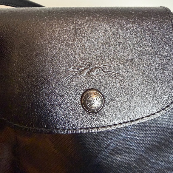 Longchamp Le Pliage Rare Coated Canvas Black Tote Bag – Made in France - Picture 7 of 16